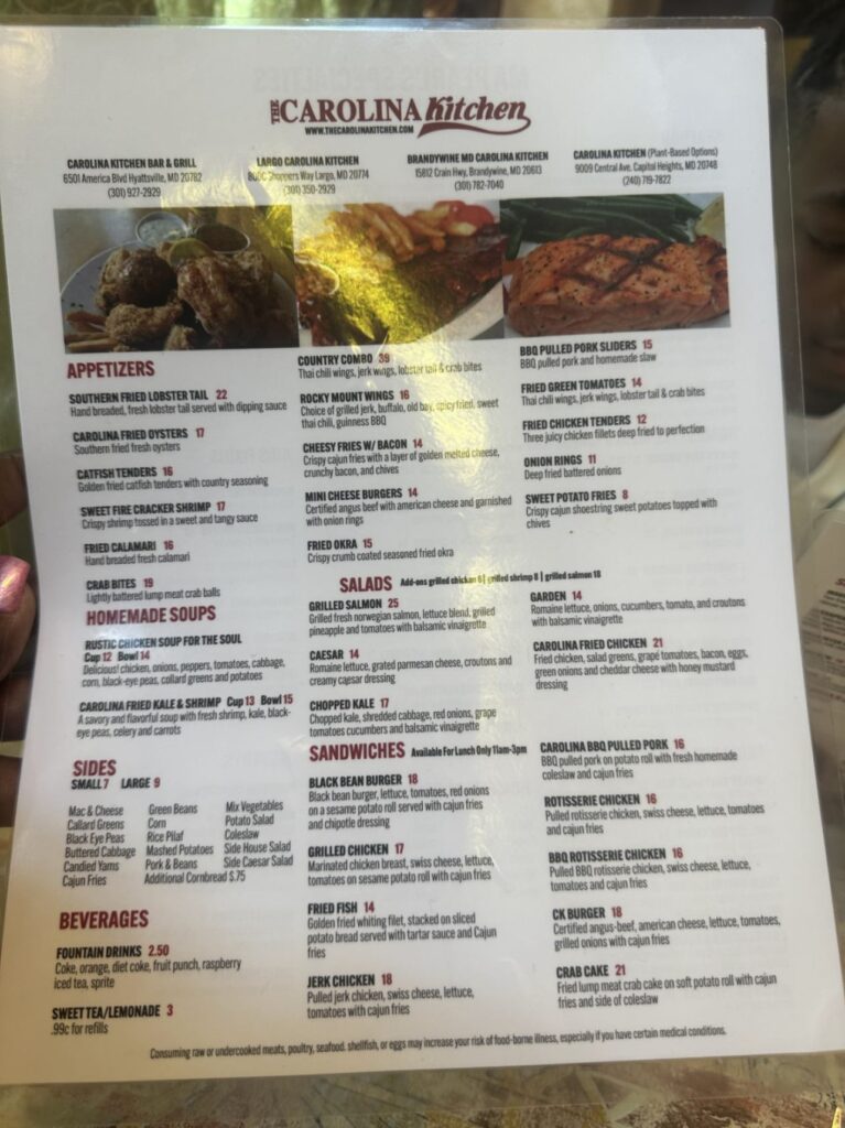 Carolina Kitchen Bar & Grill Menu 7